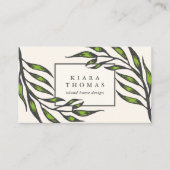 Insel Vintag Botanisch Visitenkarte (Vorderseite)