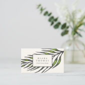 Insel Vintag Botanische Palmenfront Visitenkarte (Stehend Vorderseite)