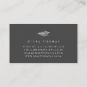 Insel Vintag Botanische Palmenfront Visitenkarte (Rückseite)