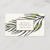 Insel Vintag Botanische Palmenfront Visitenkarte (Vorderseite)