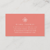 Insel Vintag | Elegant Tropical Botanical Visitenkarte (Rückseite)