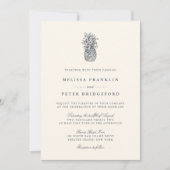 Insel Vintage Ananas Einladung zur Hochzeit (Vorderseite)