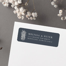 Insel Vintage Ananas-Rücksendeadresse