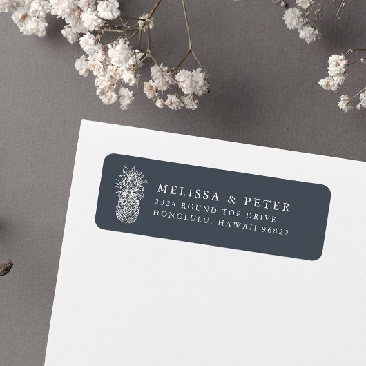 Insel Vintage Ananas-Rücksendeadresse