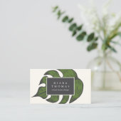 Insel Vintager botanischer Palmenblätterturm Visitenkarte (Stehend Vorderseite)