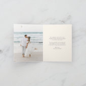 Insel Vintages Ananas Hochzeitsfest Foto Dankeskarte (Innenseite)