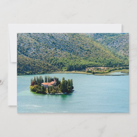 Insel Visovac Kloster in Krka NP - Kroatien Einladung (Vorderseite)