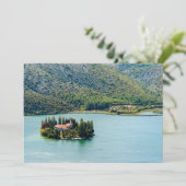 Insel Visovac Kloster in Krka NP - Kroatien Einladung (Stehend Vorderseite)