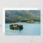 Insel Visovac Kloster in Krka NP - Kroatien Einladung (Vorne/Hinten)