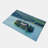 Insel Visovac Kloster in Krka NP - Kroatien Fußmatte (Schrägansicht)