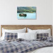 Insel Visovac Kloster in Krka NP - Kroatien Leinwanddruck (Insitu (Schlafzimmer))