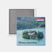 Insel Visovac Kloster in Krka NP - Kroatien Magnet (Vorderseite/Rückseite)