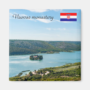 Insel Visovac Kloster in Krka NP - Kroatien Magnet