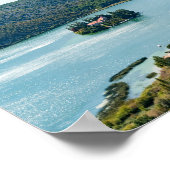 Insel Visovac Kloster in Krka NP - Kroatien Poster (Ecke)