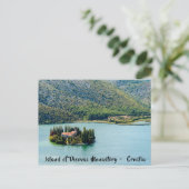 Insel Visovac Kloster in Krka NP - Kroatien Postkarte (Stehend Vorderseite)