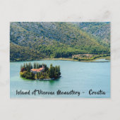 Insel Visovac Kloster in Krka NP - Kroatien Postkarte (Vorderseite)