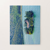 Insel Visovac Kloster in Krka NP - Kroatien Puzzle (Vertikal)