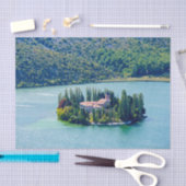 Insel Visovac Kloster in Krka NP - Kroatien Seidenpapier (Handwerk)