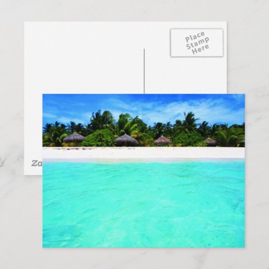 Insel vom Meer Postkarte (Vorne/Hinten)