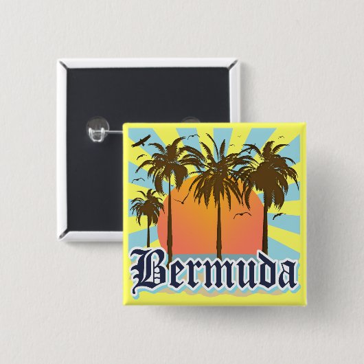 Insel von Bermuda-Andenken Button (Vorne & Hinten)
