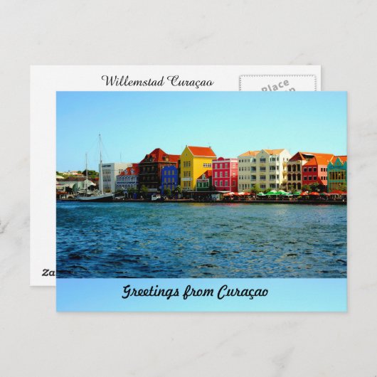 Insel von Curaçao entwarf durch Admiro Postkarte (Vorne/Hinten)