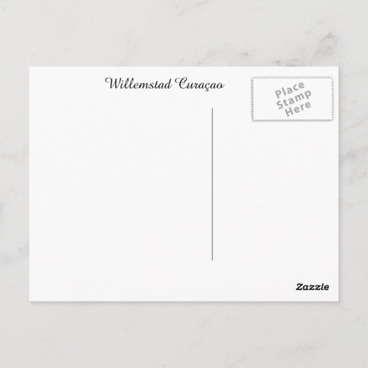 Insel von Curaçao entwarf durch Admiro Postkarte (Rückseite)