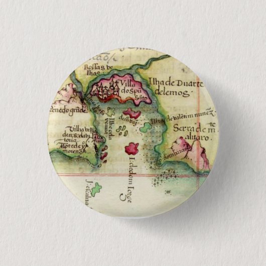 Insel von Duarte Lemos Von ,(ca.1586) Button (Vorderseite)