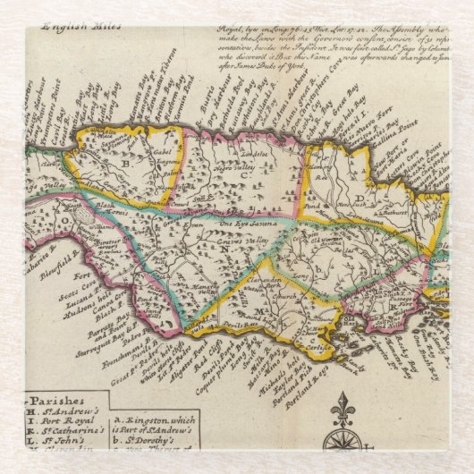 Insel von Jamaika Glasuntersetzer (Vorderseite)