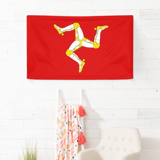 Insel von Mann Flagge Banner (Insitu)