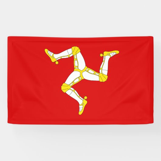 Insel von Mann Flagge Banner (Horizontal)