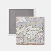 Insel Wight, eingraviert von Jodocus Hondius Magnet (Vorderseite/Rückseite)
