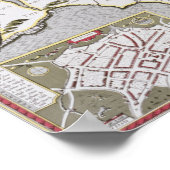 Insel Wight, eingraviert von Jodocus Hondius Poster (Ecke)