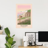 Insel Wight Küstenweg Reiseplakat Poster (Heimbüro)