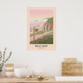 Insel Wight Küstenweg Reiseplakat Poster (Küche)