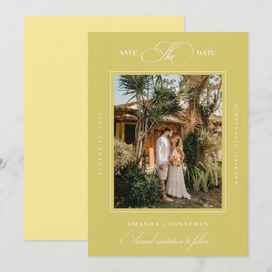 Insel-Ziel-Hochzeit Save The Date (Vorne/Hinten)