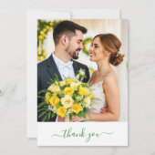 Insel-Zitrus Grün & Gelb Hochzeit Danke (Vorderseite)