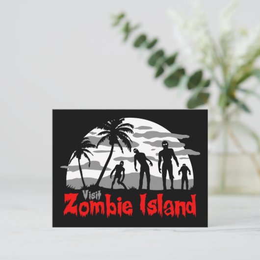 Insel Zombie Postkarte (Stehend Vorderseite)