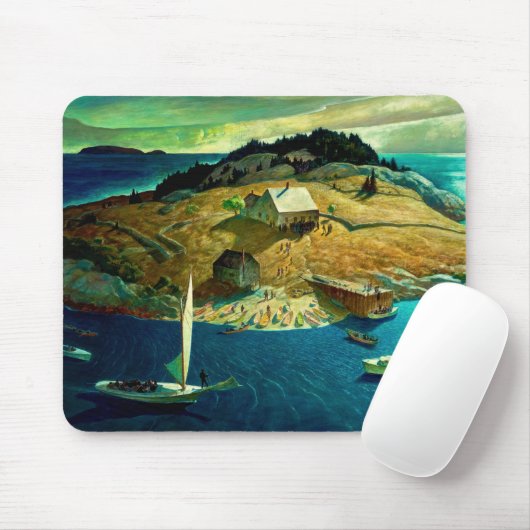 Inselbeerdigung, 1939 von Newell Convers Wyeth Mousepad (Mit Mouse)