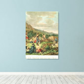 Inselbewohner und Sehenswürdigkeiten der Osterinse Leinwanddruck (Insitu (Holzboden))