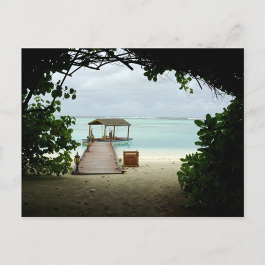 Inselboot der Malediven Postkarte (Vorderseite)