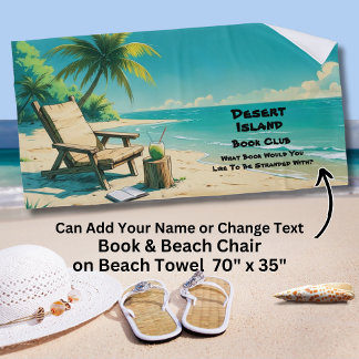 Inselbuchclub-Name-Text hinzufügen Strandtuch