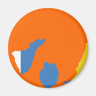 Inselflaggenkarte Magnet