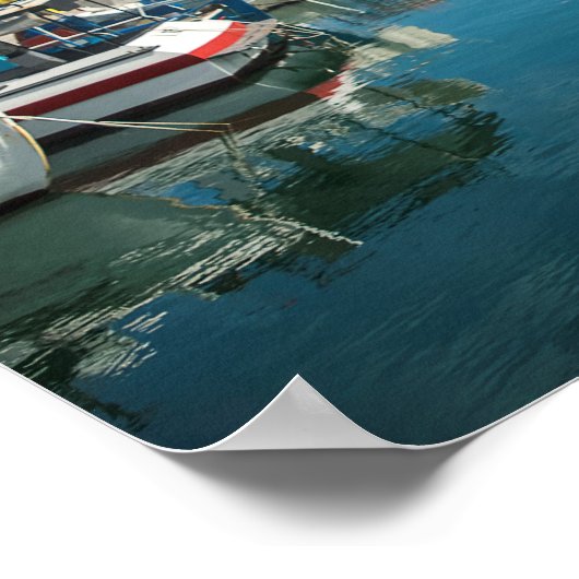 Inselhafen Aegina Poster (Ecke)