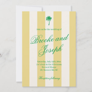 Inselhandschrift Palm Cabana Strand Retro gelb Hoc Einladung