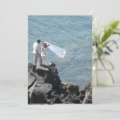 Inselhochzeit Dankeskarte (Stehend Vorderseite)