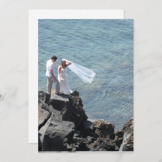 Inselhochzeit Dankeskarte (Vorne/Hinten)