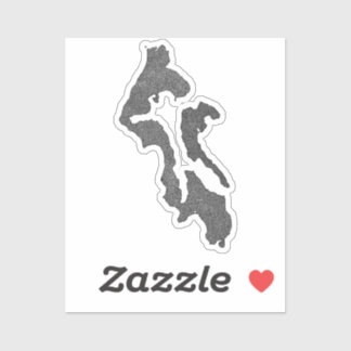 Inselkarten-Design für Whidbey Island Island Count Aufkleber