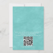 Inselluft Sandstrand Eleganter QR-Code Hochzeit Einladung (Rückseite)
