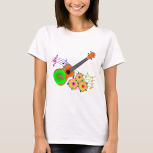 Inselmusik: Tropische Ukulele T-Shirt