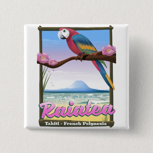 Inseln der Raiatea Society, Tahiti, Französisch-Po Button (Vorderseite)